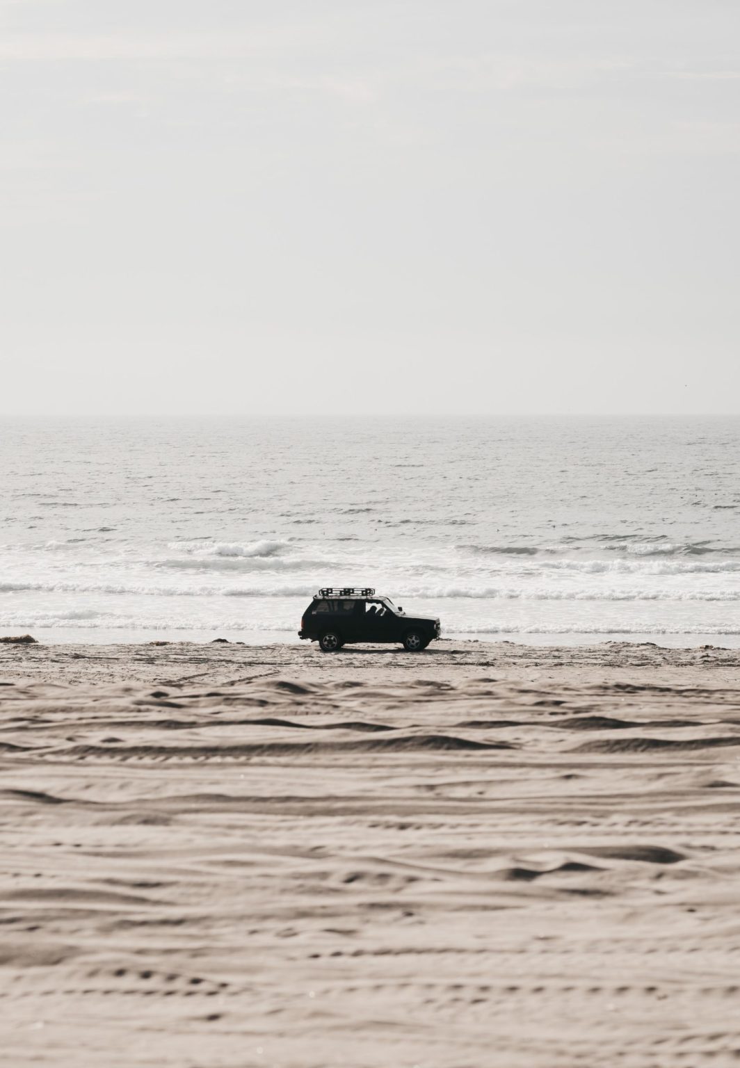 a car driving in the water