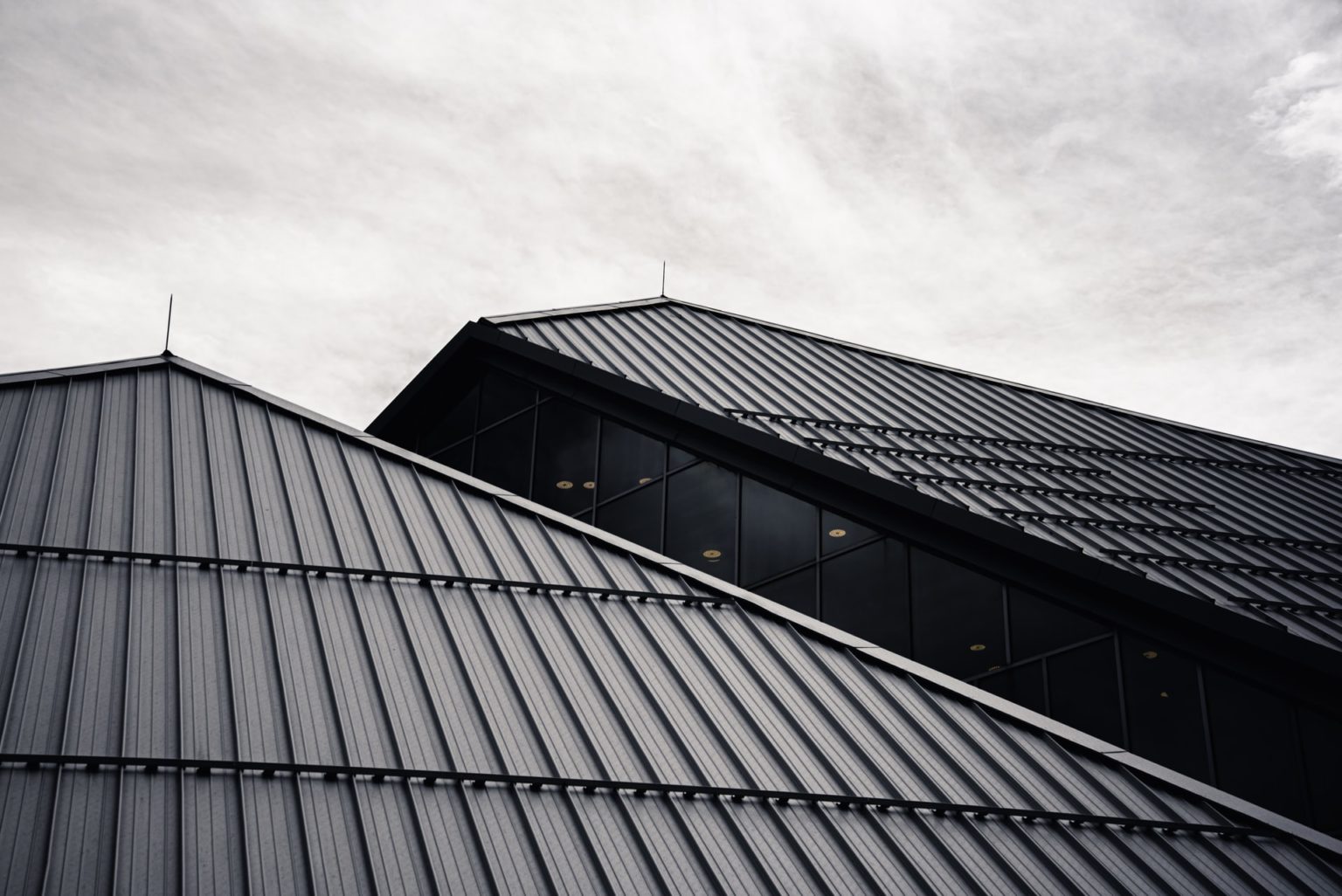 a building with a roof