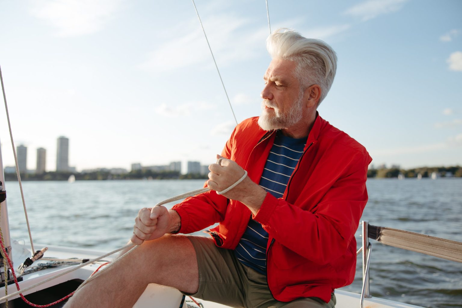 a person on a boat