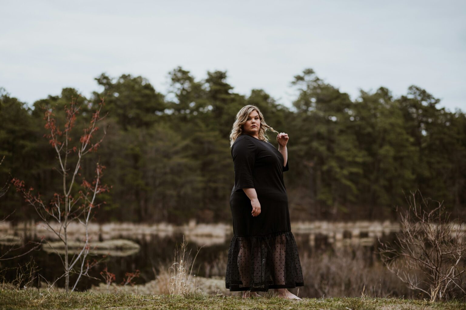 a person standing in a field