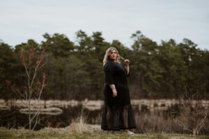 a person standing in a field